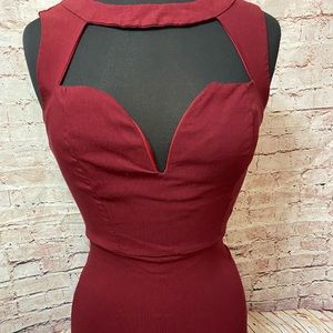 Large- Burgundy Cocktail Dress